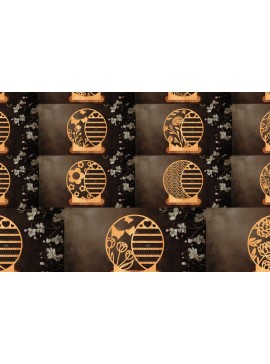 Σετ των 3 Intra απο ξύλο plywood 3mm-4mm πάχος 15 φλοράλ θήκη κοσμημάτων με λέιζερ Δίασταση 15x15 cm INTRAFABR-119830993