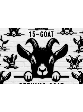 Intra απο ξύλο plywood 3mm-4mm πάχος Silhouette 15-PEEKING Goat Δίασταση 40x40 cm INTRAFABR-98729961