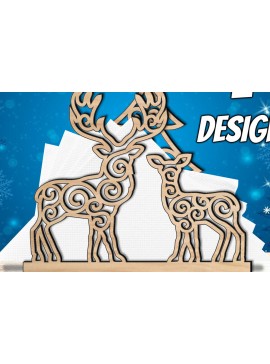 Σετ των 3 Intra απο ξύλο plywood 3mm-4mm πάχος 2 Θήκη για Χαρτοπετσέτες Χριστουγέννων Δίασταση 8x8 cm INTRAFABR-108969722