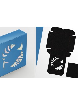 Σετ των 3 Intra απο ξύλο plywood 3mm-4mm πάχος 2 από Fish Cutout 1 λεπτό τετράγωνο μπομπονιέρα Δίασταση 2x2 cm INTRAFABR-122903268