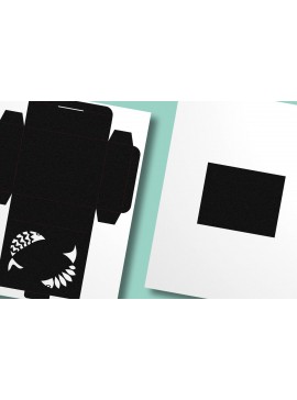 Σετ των 3 Intra απο ξύλο plywood 3mm-4mm πάχος 2 από Fish Cutout 2 Ορθογώνιο Μπομπονιέρα Δίασταση 3x3 cm INTRAFABR-123157737