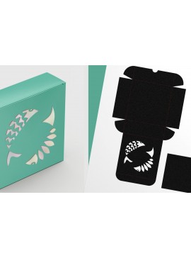 Σετ των 3 Intra απο ξύλο plywood 3mm-4mm πάχος 2 από Fish Cutout 2 Thin Square Favor Box Δίασταση 2x2 cm INTRAFABR-122903852