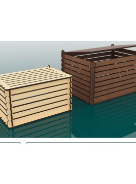Σετ των 2 Intra απο ξύλο plywood 3mm-4mm πάχος 2 μεγεθών με LBox Δίασταση 15x15 cm INTRAFABR-68139321