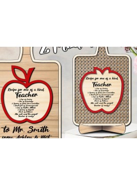 Σετ των 2 Intra απο ξύλο plywood 3mm-4mm πάχος 2 Δάσκαλος Rattan Apple Cutting Board Δίασταση 15x15 cm INTRAFABR-103442901