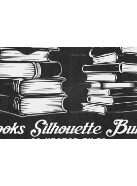 Σετ των 2 Intra απο ξύλο plywood 3mm-4mm πάχος 20 Βιβλία , Books Silhouettes Δίασταση 40x40 cm INTRAFABR-102556332