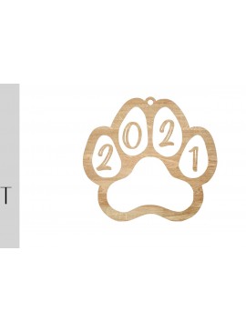 Σετ των 3 Intra απο ξύλο plywood 3mm-4mm πάχος Στολίδι ποδιών 2021 Δίασταση 8x8 cm INTRAFABR-16804754