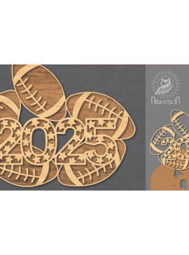 Σετ των 2 Intra απο ξύλο plywood 3mm-4mm πάχος αμερικανικού ποδοσφαίρου 2025 Δίασταση 15x15 cm INTRAFABR-112765341