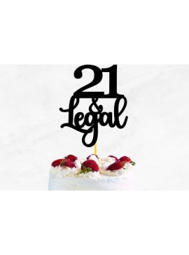 Σετ των 2 Intra απο ξύλο plywood 3mm-4mm πάχος 21 και Legal Cake Topper Δίασταση 15x15 cm INTRAFABR-70130950