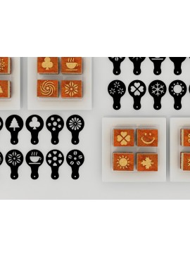 Intra απο ξύλο plywood 3mm-4mm πάχος με στένσιλ μαγειρικής 24 τμχ 253 Δίασταση 30x20 cm INTRAFABR-53994494