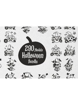 Σετ των 2 Intra απο ξύλο plywood 3mm-4mm πάχος 290 τμχ Δέσμη HALLOWEEN Δίασταση 15x15 cm INTRAFABR-38057621