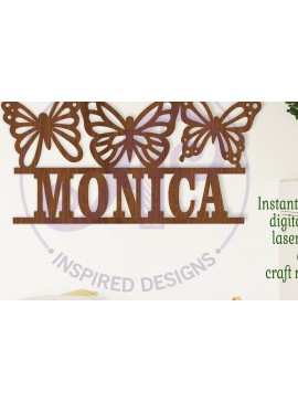 Σετ των 3 Intra απο ξύλο plywood 3mm-4mm πάχος Πινακίδα ονόματος 3 πεταλούδων Δίασταση 6x6 cm INTRAFABR-115988678