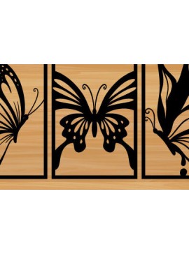 Intra απο ξύλο plywood 3mm-4mm πάχος Τέχνη τοίχου 3 Butterfly Cut Glowforge Δίασταση 40x40 cm INTRAFABR-68049124