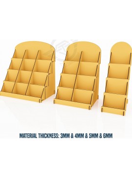 Σετ των 3 Intra απο ξύλο plywood 3mm-4mm πάχος Βάση οθόνης 3 διαφορετικών μεγεθών κοπής με λέιζερ Δίασταση 1x9 cm INTRAFABR-119430882