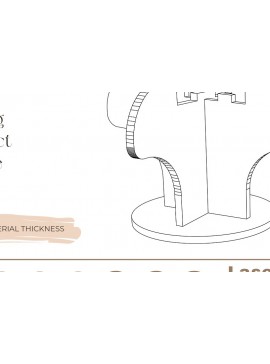 Σετ των 3 Intra απο ξύλο plywood 3mm-4mm πάχος 3 τεμάχια Κηροπήγιο Δίασταση 4x4 cm INTRAFABR-83395148