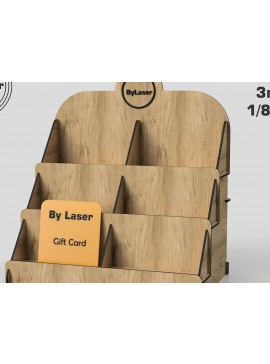 Σετ των 2 Intra απο ξύλο plywood 3mm-4mm πάχος Βάση οθόνης 3 επιπέδων για αποκοπής με λέιζερ Δίασταση 15x15 cm INTRAFABR-99394271