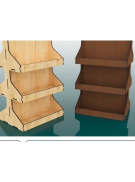 Σετ των 2 Intra απο ξύλο plywood 3mm-4mm πάχος 3 Stand οθόνης ραφιών Δίασταση 15x15 cm INTRAFABR-67782246