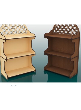 Σετ των 2 Intra απο ξύλο plywood 3mm-4mm πάχος 3 Stand οθόνης ραφιών Δίασταση 15x15 cm INTRAFABR-66509918