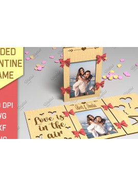 Σετ των 2 Intra απο ξύλο plywood 3mm-4mm πάχος Πλαίσιο Αγίου Βαλεντίνου 3 όψεων Δίασταση 20x30 cm INTRAFABR-85986474