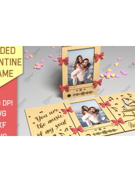 Σετ των 2 Intra απο ξύλο plywood 3mm-4mm πάχος Πλαίσιο Αγίου Βαλεντίνου 3 όψεων Δίασταση 20x30 cm INTRAFABR-85986279