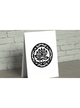Σετ των 2 Intra απο ξύλο plywood 3mm-4mm πάχος 30 Lotus Silhouettes Δίασταση 15x15 cm INTRAFABR-72820537