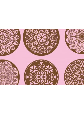 Σετ των 3 Intra απο ξύλο plywood 3mm-4mm πάχος 30 Μοντέρνο Διακοσμητικό Πάνελ Κύκλου Δίασταση 4x4 cm INTRAFABR-124552262