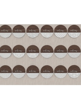 Σετ των 2 Intra απο ξύλο plywood 3mm-4mm πάχος 32 Δέσμη κρεμάστρας πόρτας, σχέδια κομμένα με λέιζερ Δίασταση 30x20 cm INTRAFABR-41601809
