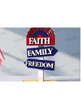 Σετ των 2 Intra απο ξύλο plywood 3mm-4mm πάχος Τρισδιάστατη 4ης Ιουλίου Δίασταση 30x20 cm INTRAFABR-121119877