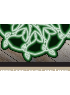 Intra απο ξύλο plywood 3mm-4mm πάχος 3D Abstract Mandala Layered Δίασταση 30x30 cm INTRAFABR-24892080