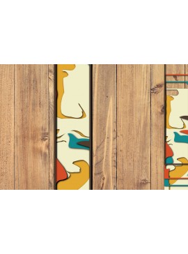 Σετ των 2 Intra απο ξύλο plywood 3mm-4mm πάχος Τρισδιάστατη κοπή χαρτιού αλφαβήτου I Δίασταση 1200x1200 cm INTRAFABR-57381025
