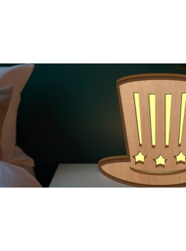 Intra απο ξύλο plywood 3mm-4mm πάχος 3D America Night Light Box, America Led Δίασταση 30x20 cm INTRAFABR-122254977