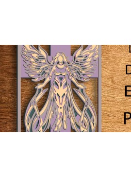 Intra απο ξύλο plywood 3mm-4mm πάχος 3d Angel Multilayer //Paper Δίασταση 30x20 cm INTRAFABR-76545572