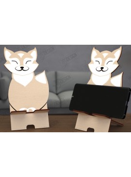 Σετ των 2 Intra απο ξύλο plywood 3mm-4mm πάχος Σχέδιο κοπής με λέιζερ τρισδιάστατη θήκη τηλεφώνου ζώων Δίασταση 15x15 cm INTRAFABR-114805806
