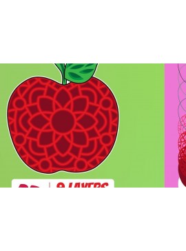 Intra απο ξύλο plywood 3mm-4mm πάχος Τρισδιάστατο αποκοπής Apple Δίασταση 30x20 cm INTRAFABR-17887614