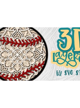 Σετ των 2 Intra απο ξύλο plywood 3mm-4mm πάχος 3D Baseball Layered Ball Sport Game Δίασταση 30x20 cm INTRAFABR-35514284