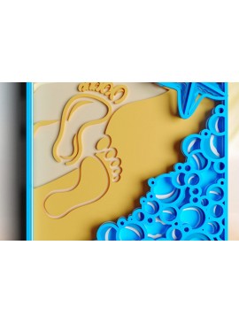 Intra απο ξύλο plywood 3mm-4mm πάχος 3D Beach Cricut Δίασταση 30x30 cm INTRAFABR-101187650