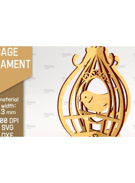 Σετ των 3 Intra απο ξύλο plywood 3mm-4mm πάχος Τρισδιάστατο στολίδι για κλουβί πουλιών Δίασταση 8x8 cm INTRAFABR-84589089