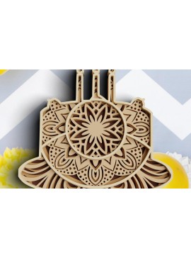 Σετ των 2 Intra απο ξύλο plywood 3mm-4mm πάχος 3D Birthday Topper Δίασταση 30x30 cm INTRAFABR-77074365