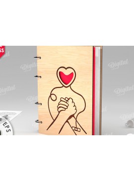 Σετ των 2 Intra απο ξύλο plywood 3mm-4mm πάχος Τρισδιάστατο σημειωματάριο αιμοδοσίας Δίασταση 30x20 cm INTRAFABR-112212823