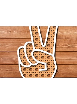 Σετ των 2 Intra απο ξύλο plywood 3mm-4mm πάχος 3D Boho Wall Art Rattan Peace Δίασταση 40x40 cm INTRAFABR-27127075