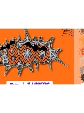 Intra απο ξύλο plywood 3mm-4mm πάχος 3D Boo Δίασταση 30x20 cm INTRAFABR-16276770
