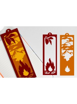 Σετ των 2 Intra απο ξύλο plywood 3mm-4mm πάχος 3D σελιδοδείκτης . Σελιδοδείκτης με στρώσεις χαρτιού Δίασταση 10x20 cm INTRAFABR-81501506