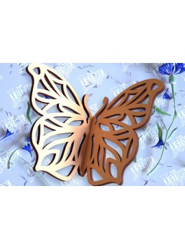 Σετ των 2 Intra απο ξύλο plywood 3mm-4mm πάχος 3D πεταλούδα | Summer Design | CNC Δίασταση 30x20 cm INTRAFABR-98268724