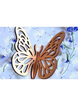 Σετ των 2 Intra απο ξύλο plywood 3mm-4mm πάχος 3D πεταλούδα | Summer Design | CNC Δίασταση 30x20 cm INTRAFABR-98268744
