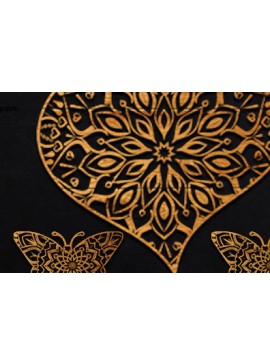 Intra απο ξύλο plywood 3mm-4mm πάχος κοπής με λέιζερ 3D Butterfly Mandala Δίασταση 30x30 cm INTRAFABR-86706942