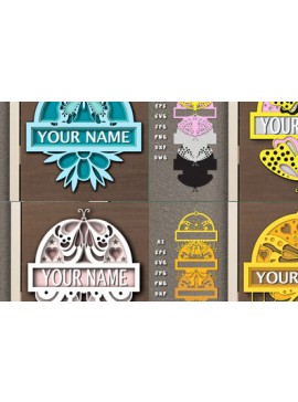 Intra απο ξύλο plywood 3mm-4mm πάχος με 3D όνομα πεταλούδας Δίασταση 30x20 cm INTRAFABR-74484940