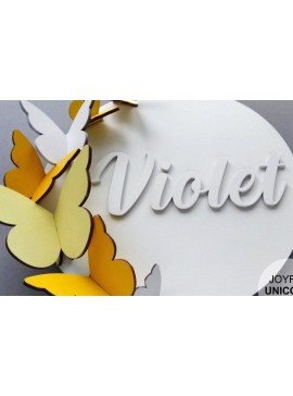 Σετ των 2 Intra απο ξύλο plywood 3mm-4mm πάχος αποκοπής για τρισδιάστατη πινακίδα πεταλούδας Δίασταση 15x15 cm INTRAFABR-32716072