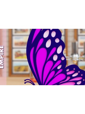 Σετ των 2 Intra απο ξύλο plywood 3mm-4mm πάχος 3D Butterfly Paper Cut Δίασταση 1200x1200 cm INTRAFABR-95217678