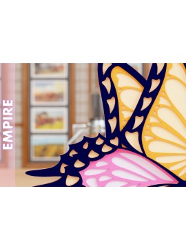 Σετ των 2 Intra απο ξύλο plywood 3mm-4mm πάχος 3D Butterfly Paper Cut Δίασταση 1200x1200 cm INTRAFABR-95376417