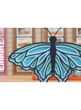 Σετ των 3 Intra απο ξύλο plywood 3mm-4mm πάχος 3D Butterfly Paper Cut Δίασταση 1200x1200 cm INTRAFABR-97001144