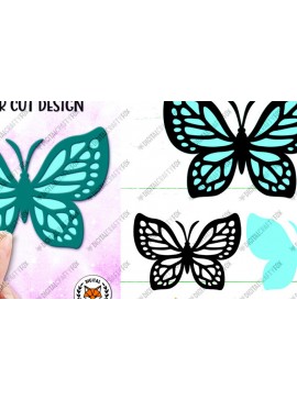 Σετ των 2 Intra απο ξύλο plywood 3mm-4mm πάχος 3D Butterfly , Κοπή χαρτιού με πεταλούδα Δίασταση 3600x3600 cm INTRAFABR-95989225